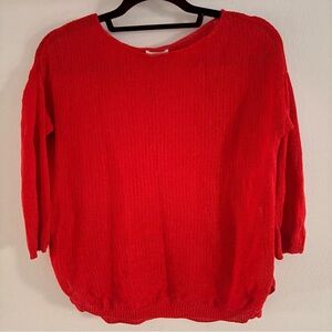 Women's Red Pullover Sweater
